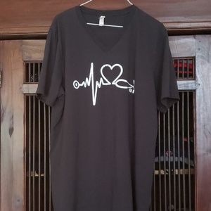 Girlie Girl- Black V-Neck Tee